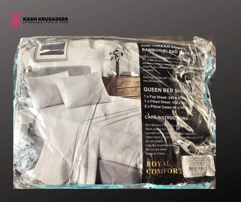 Royal Comfort 2000TC Bamboo Blend Queen Bed Sheet Set 4 Piece | Color Aqua